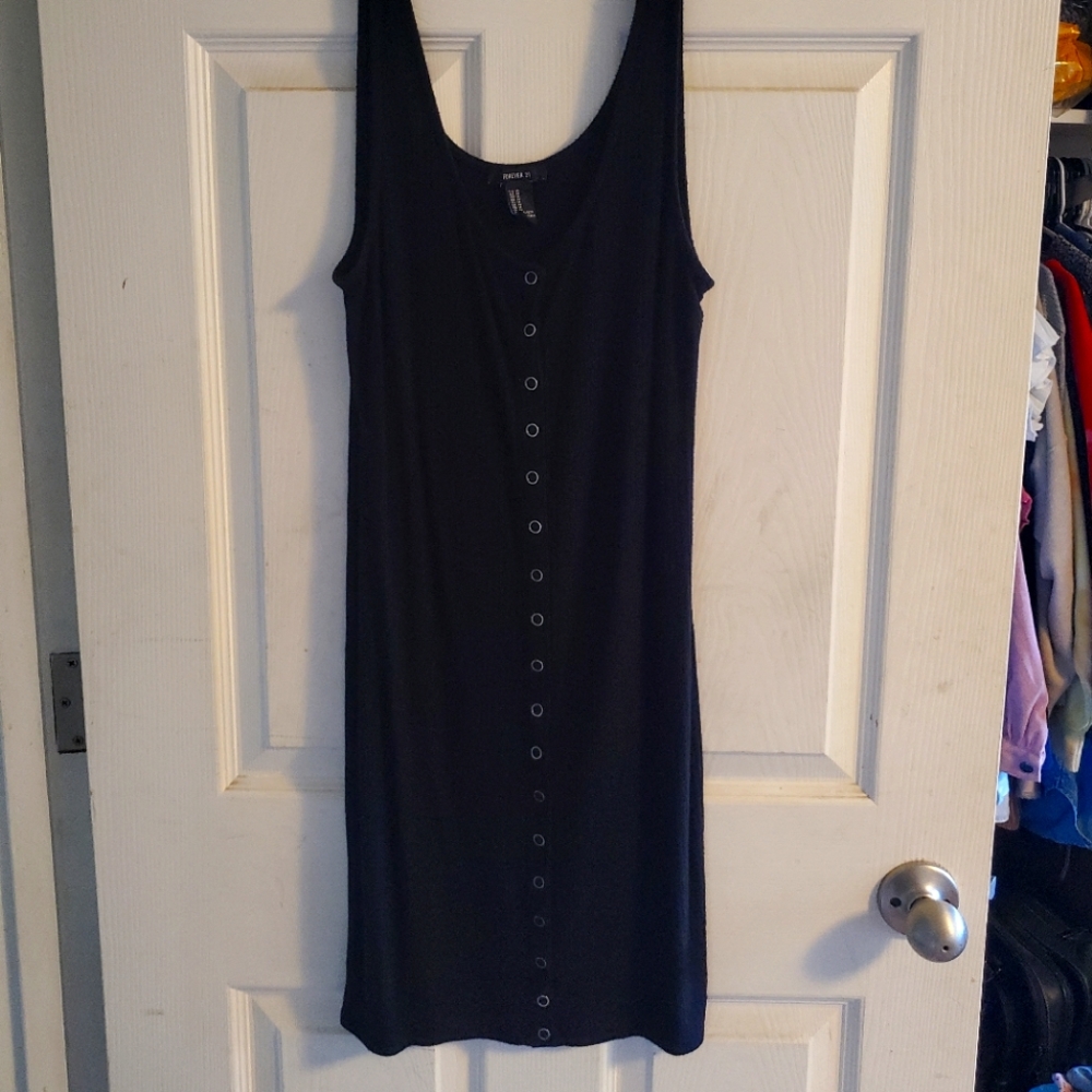 Forever 21 black button up dress